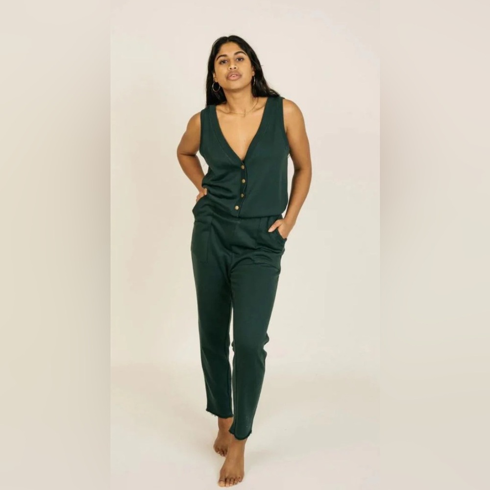 Jackson Rowe Dark Green Sleeveless Jumpsuit